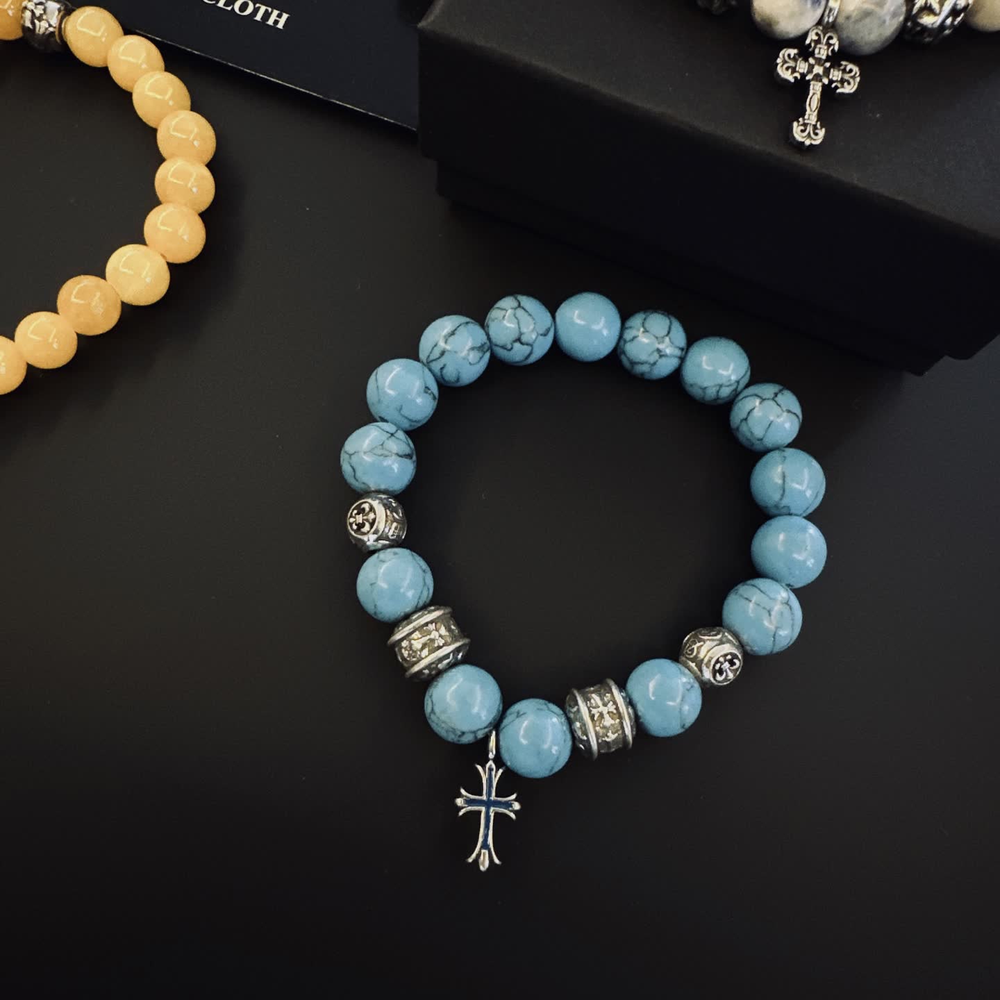 Chrome Hearts Chrome Heart Silver Beaded Bracelets
